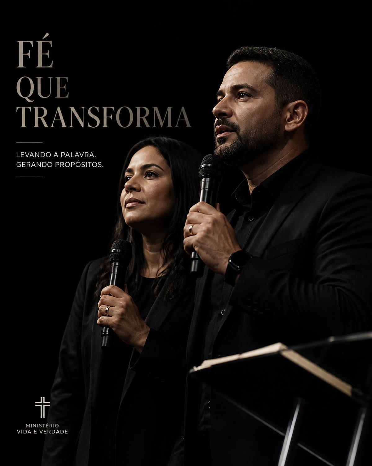 Bispo Rafael Divino e Bispa Luzinete pregando